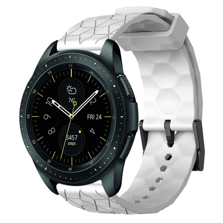 For Samsung Galaxy Watch 42mm 20mm Football Pattern Solid Color Silicone Watch Band