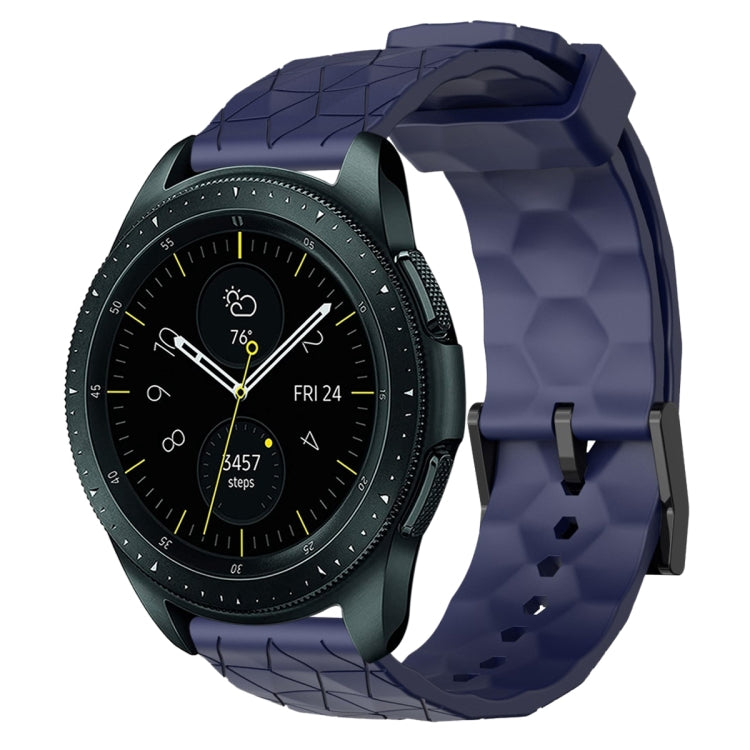 For Samsung Galaxy Watch 42mm 20mm Football Pattern Solid Color Silicone Watch Band