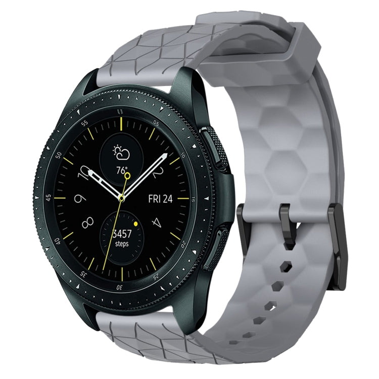 For Samsung Galaxy Watch 42mm 20mm Football Pattern Solid Color Silicone Watch Band