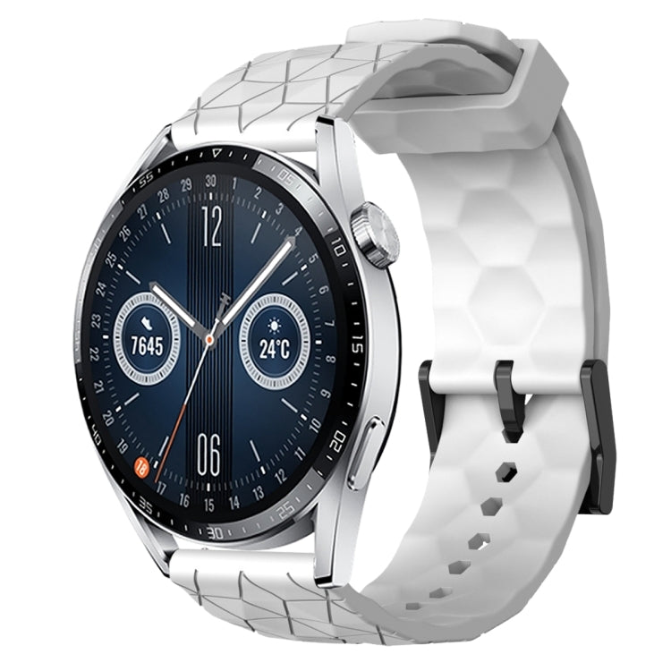 For Huawei Watch GT3 42mm 20mm Football Pattern Solid Color Silicone Watch Band