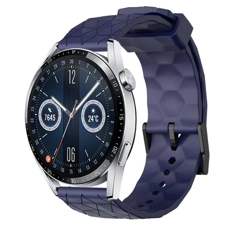 For Huawei Watch GT3 42mm 20mm Football Pattern Solid Color Silicone Watch Band