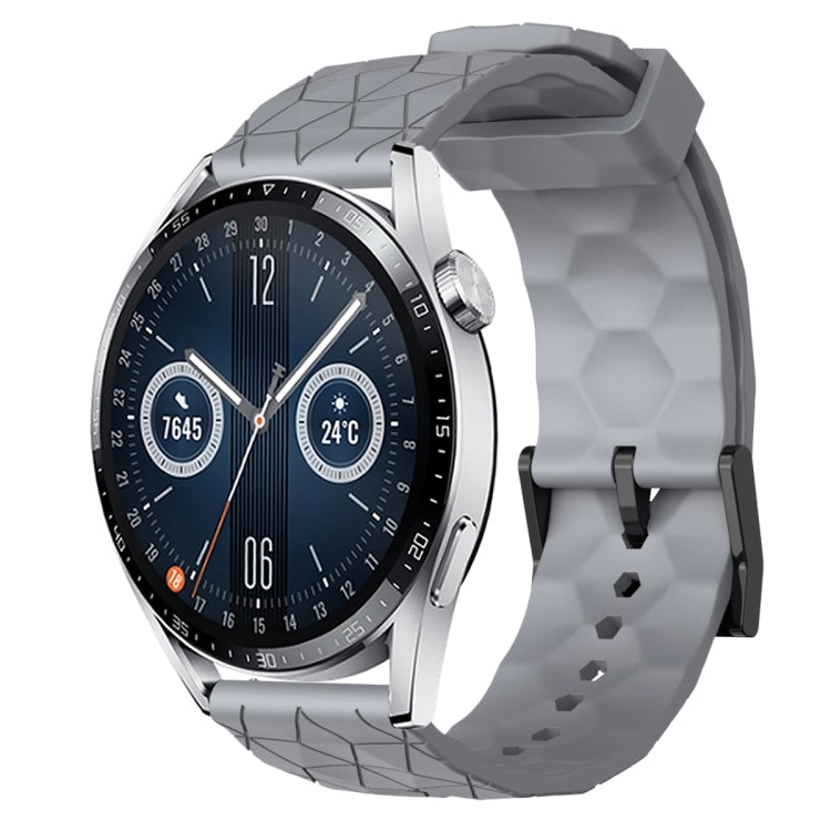 For Huawei Watch GT3 42mm 20mm Football Pattern Solid Color Silicone Watch Band