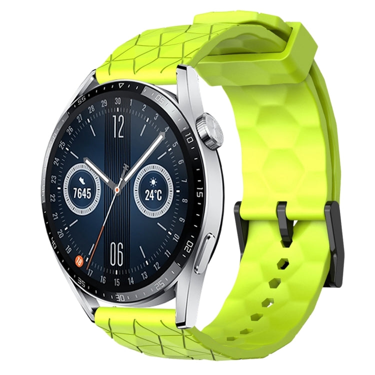 For Huawei Watch GT3 42mm 20mm Football Pattern Solid Color Silicone Watch Band