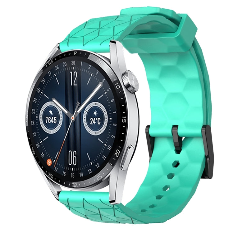 For Huawei Watch GT3 42mm 20mm Football Pattern Solid Color Silicone Watch Band