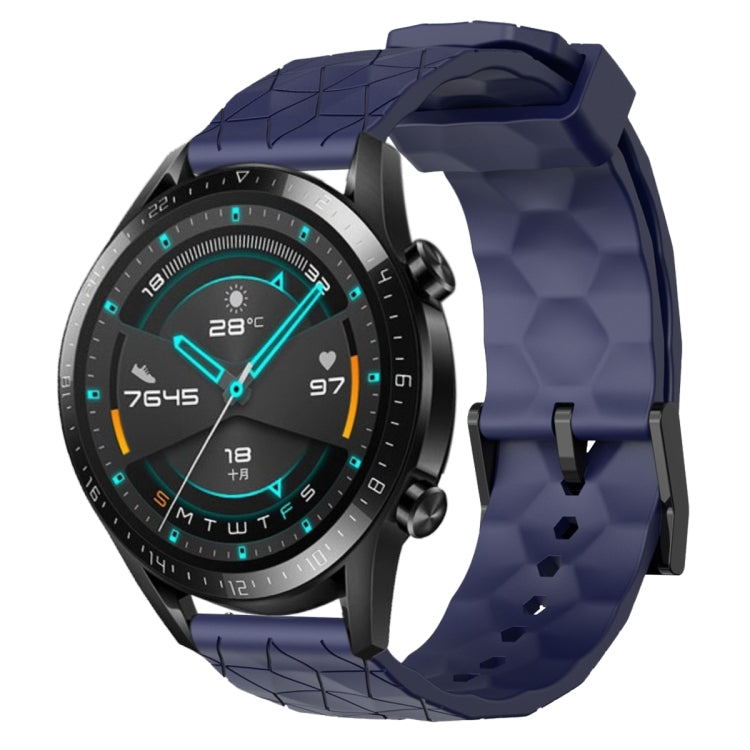 For Huawei Watch GT2 42mm 20mm Football Pattern Solid Color Silicone Watch Band