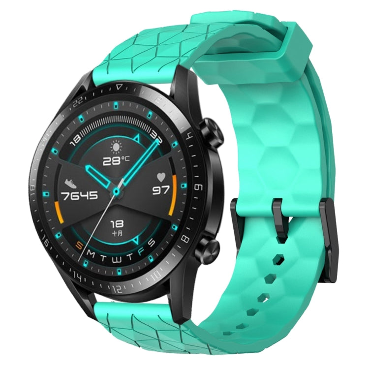 For Huawei Watch GT2 42mm 20mm Football Pattern Solid Color Silicone Watch Band