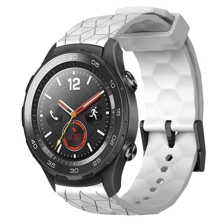 For Huawei Watch 2 20mm Football Pattern Solid Color Silicone Watch Band
