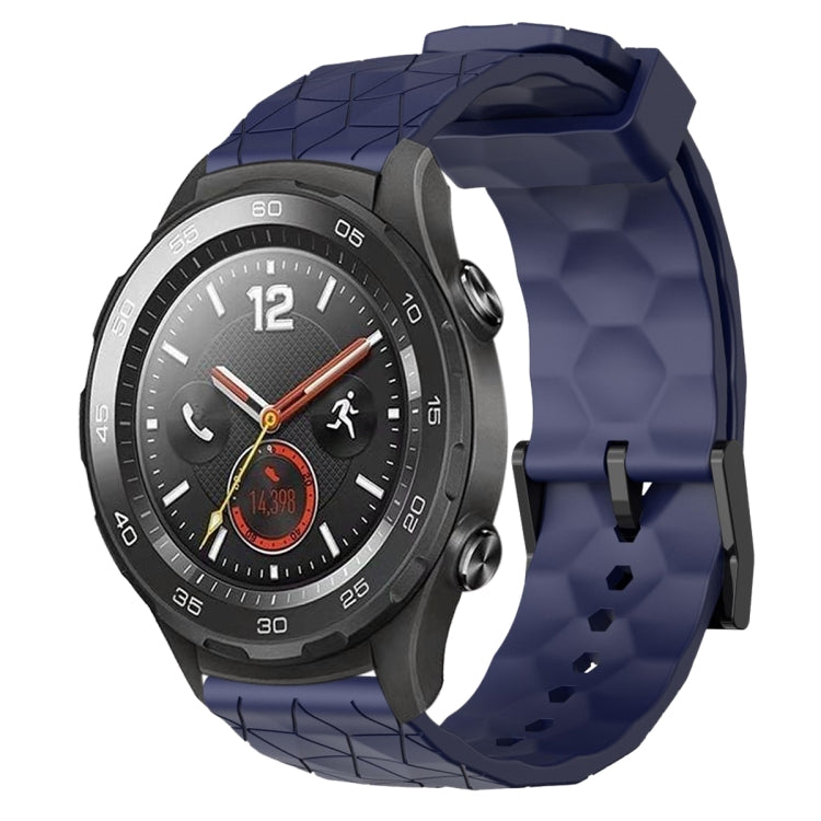 For Huawei Watch 2 20mm Football Pattern Solid Color Silicone Watch Band