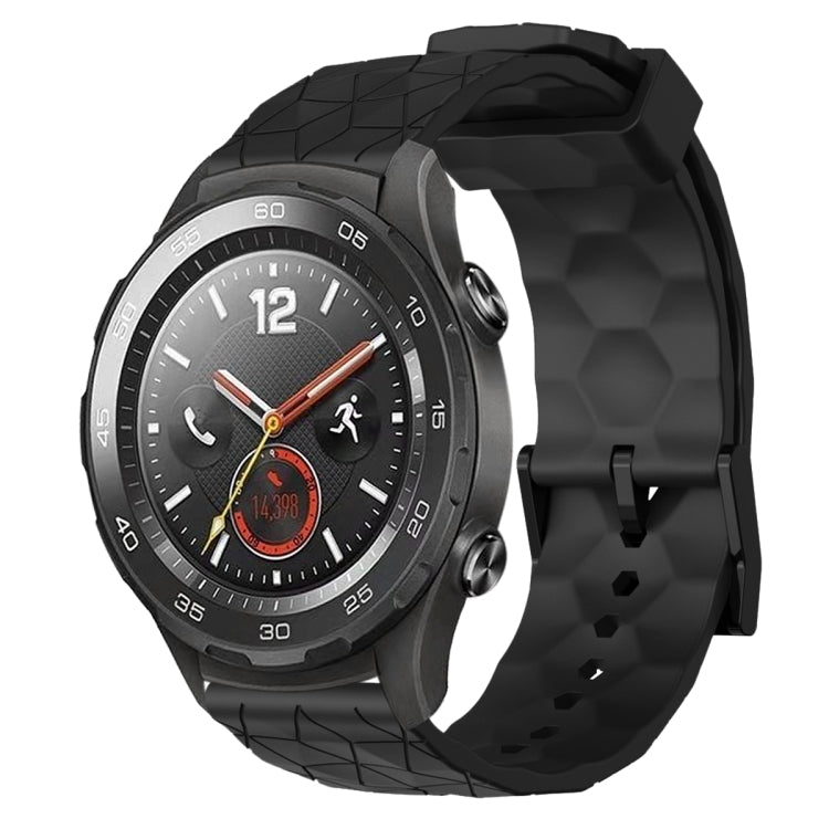 For Huawei Watch 2 20mm Football Pattern Solid Color Silicone Watch Band