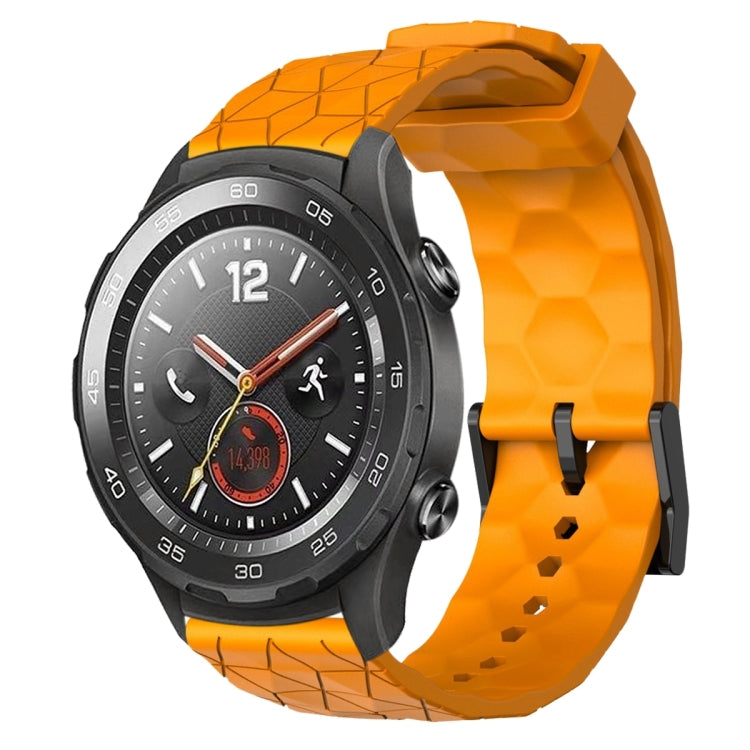 For Huawei Watch 2 20mm Football Pattern Solid Color Silicone Watch Band