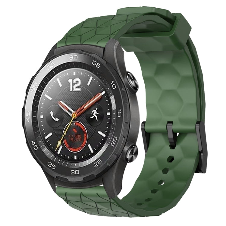 For Huawei Watch 2 20mm Football Pattern Solid Color Silicone Watch Band