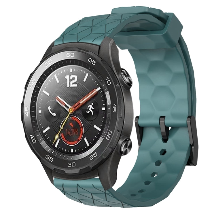 For Huawei Watch 2 20mm Football Pattern Solid Color Silicone Watch Band