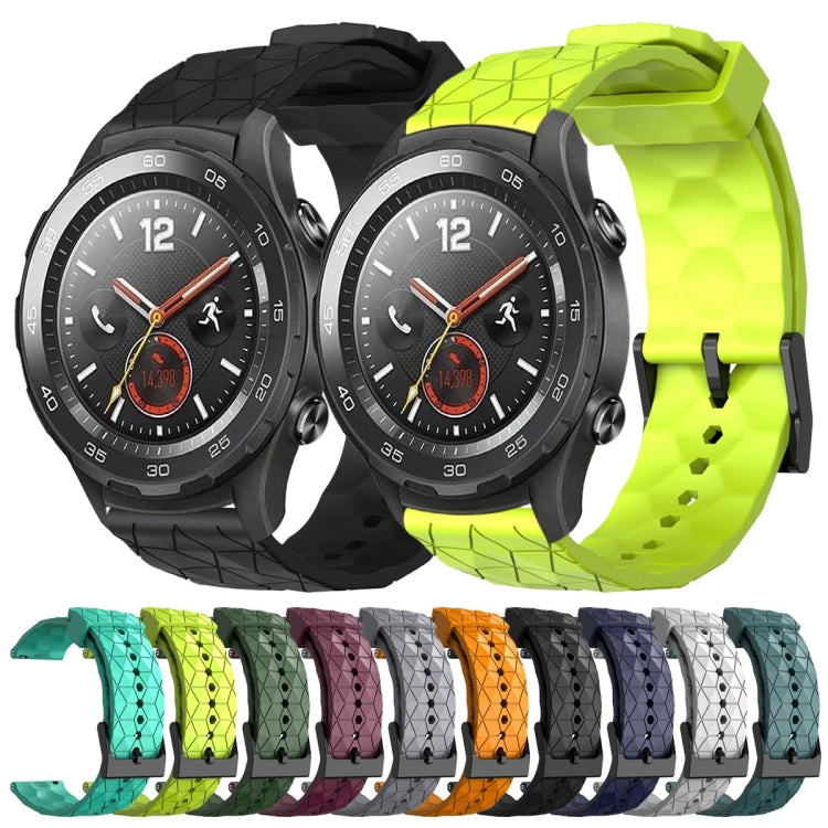 For Huawei Watch 2 20mm Football Pattern Solid Color Silicone Watch Band