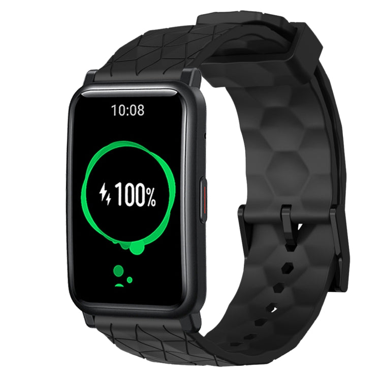 For Honor Watch ES 20mm Football Pattern Solid Color Silicone Watch Band