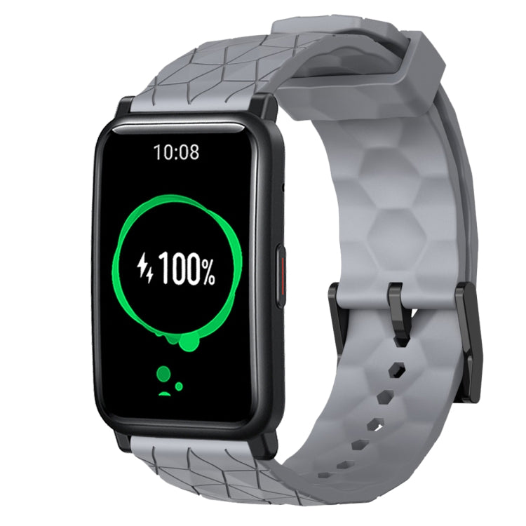 For Honor Watch ES 20mm Football Pattern Solid Color Silicone Watch Band