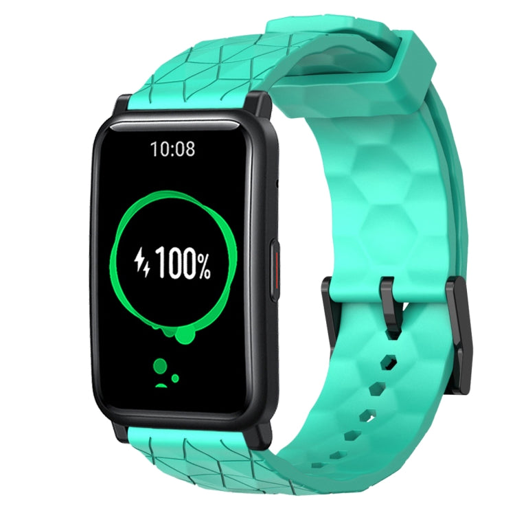 For Honor Watch ES 20mm Football Pattern Solid Color Silicone Watch Band