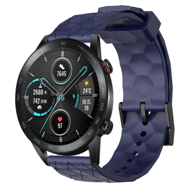 For Honor MagicWatch2 42mm 20mm Football Pattern Solid Color Silicone Watch Band