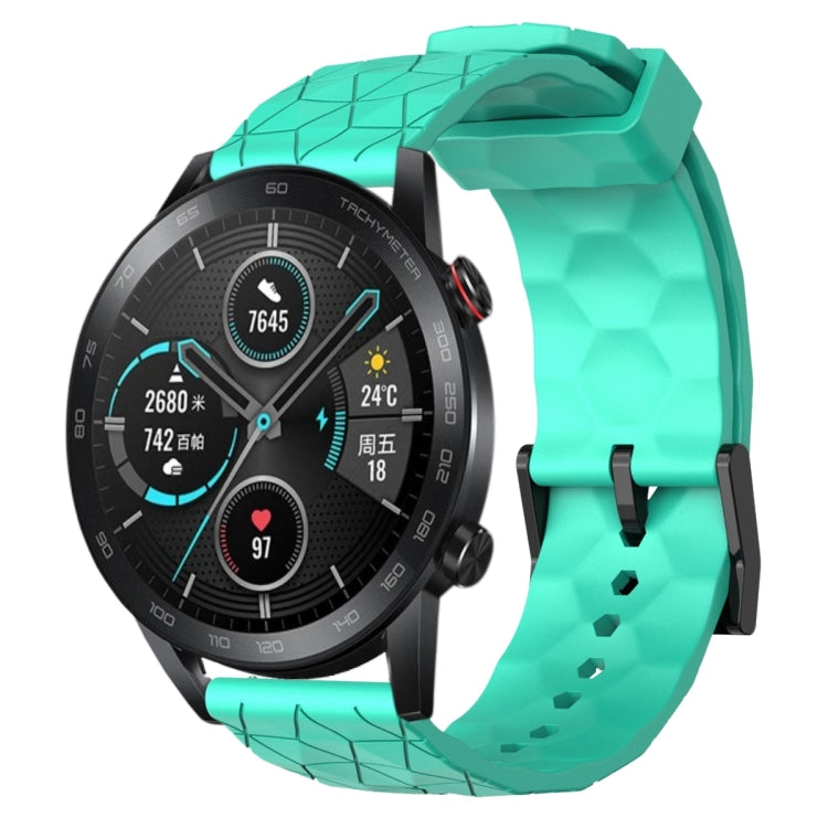 For Honor MagicWatch2 42mm 20mm Football Pattern Solid Color Silicone Watch Band