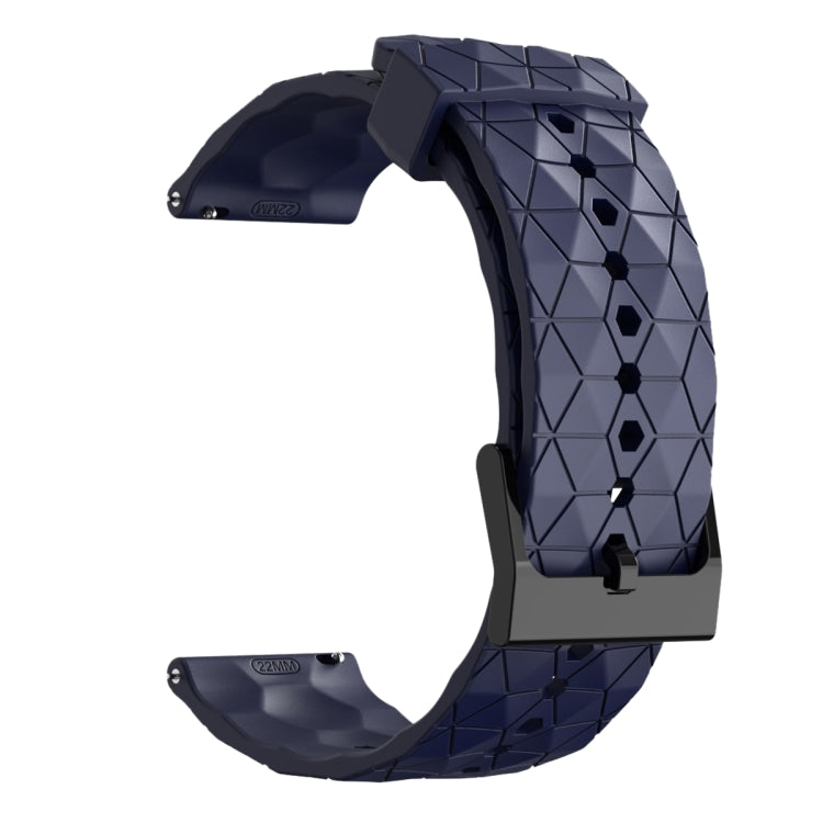 For Garmin Venu 2 Plus 20mm Football Pattern Solid Color Silicone Watch Band