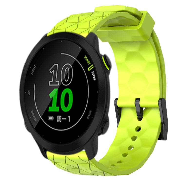 For Garmin Forerunner 158 20mm Football Pattern Solid Color Silicone Watch Band
