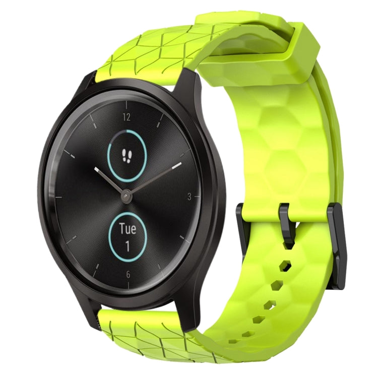 For Garminmove Style 20mm Football Pattern Solid Color Silicone Watch Band