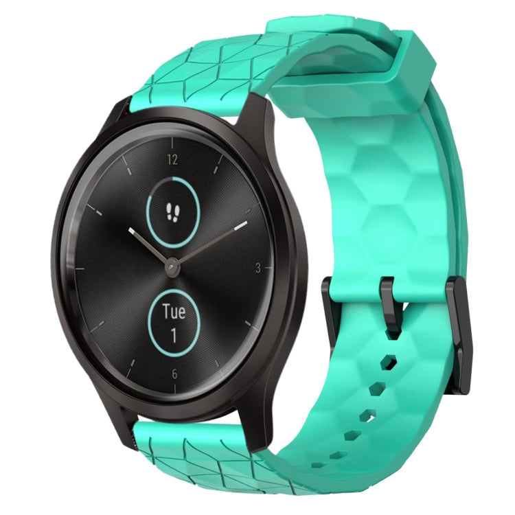 For Garminmove Style 20mm Football Pattern Solid Color Silicone Watch Band