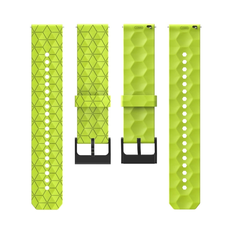 For Garmin Forerunner 645 Music 20mm Football Pattern Solid Color Silicone Watch Band