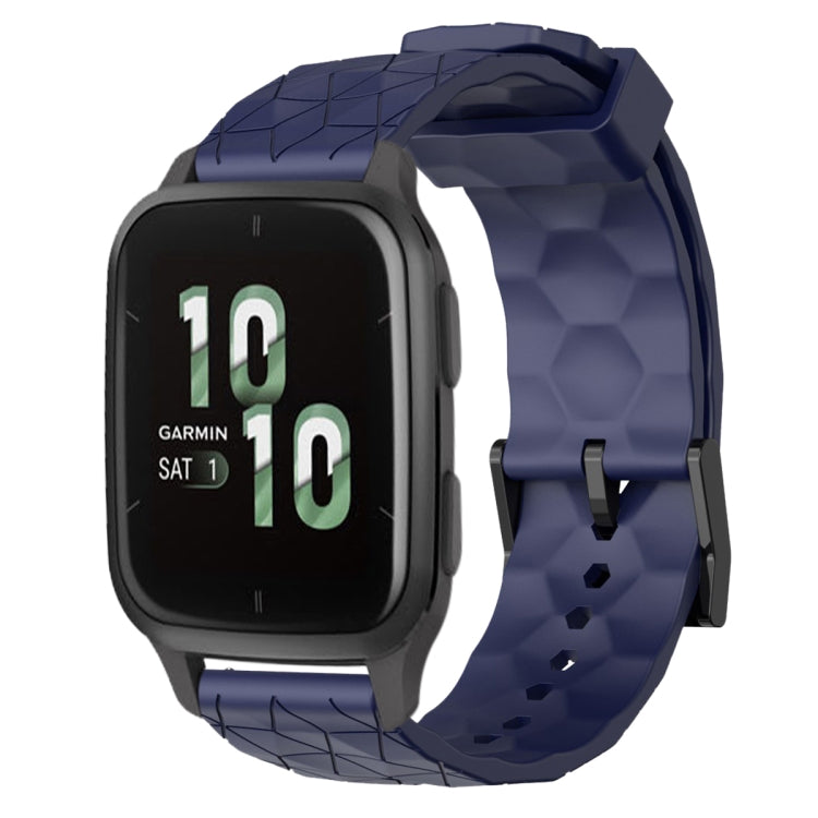 For Garmin Forerunner Sq2 20mm Football Pattern Solid Color Silicone Watch Band