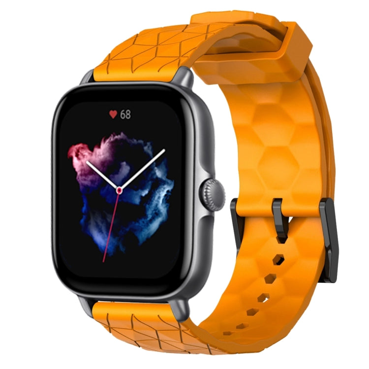 For Amazfit GTS 3 20mm Football Pattern Solid Color Silicone Watch Band