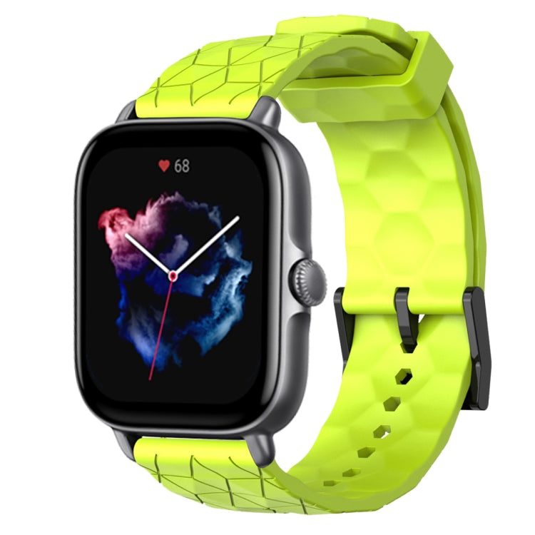For Amazfit GTS 3 20mm Football Pattern Solid Color Silicone Watch Band