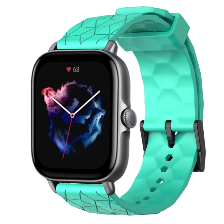 For Amazfit GTS 3 20mm Football Pattern Solid Color Silicone Watch Band