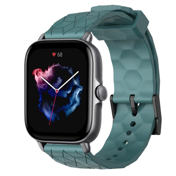 For Amazfit GTS 3 20mm Football Pattern Solid Color Silicone Watch Band