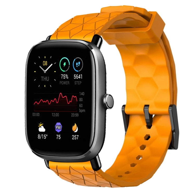 For Amazfit GTS 2 Mini 20mm Football Pattern Solid Color Silicone Watch Band