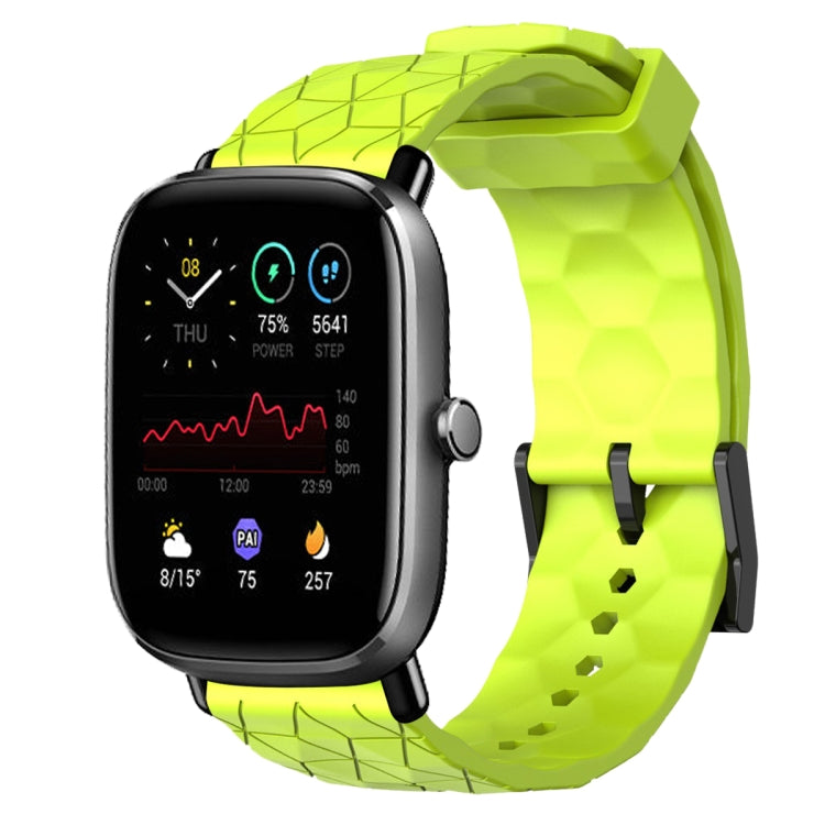 For Amazfit GTS 2 Mini 20mm Football Pattern Solid Color Silicone Watch Band