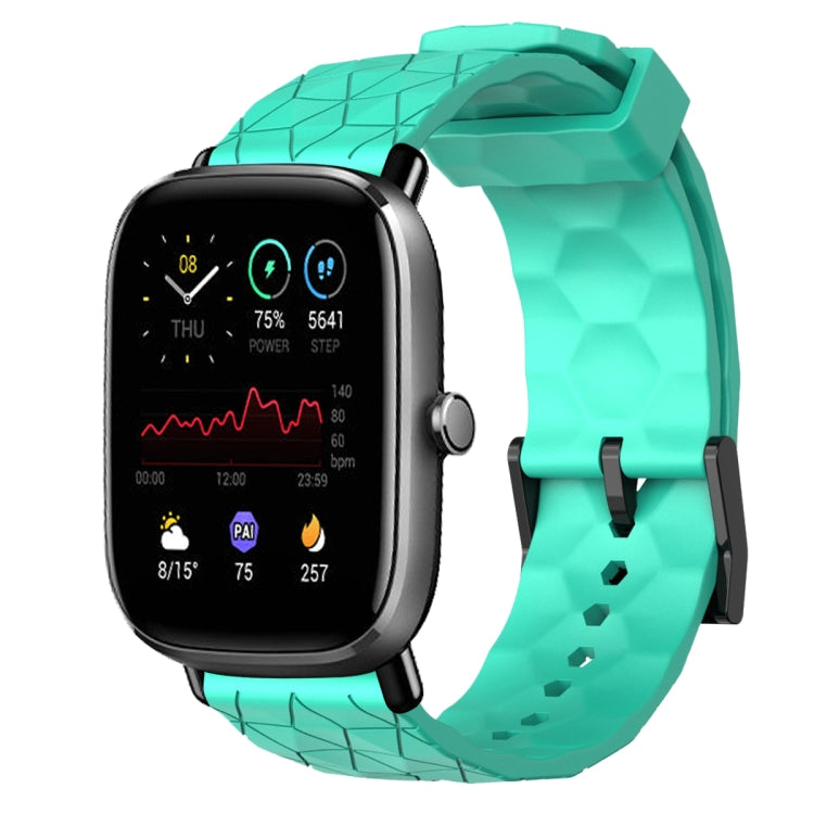 For Amazfit GTS 2 Mini 20mm Football Pattern Solid Color Silicone Watch Band