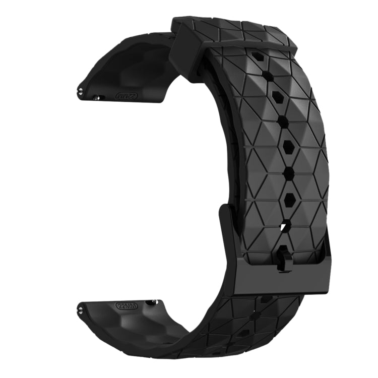 For Amazfit GTS 2 20mm Football Pattern Solid Color Silicone Watch Band