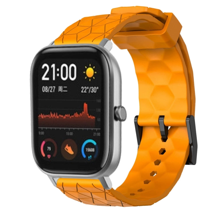 For Amazfit GTS 20mm Football Pattern Solid Color Silicone Watch Band