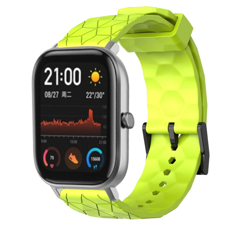For Amazfit GTS 20mm Football Pattern Solid Color Silicone Watch Band