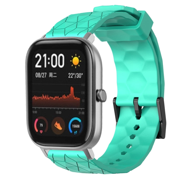 For Amazfit GTS 20mm Football Pattern Solid Color Silicone Watch Band