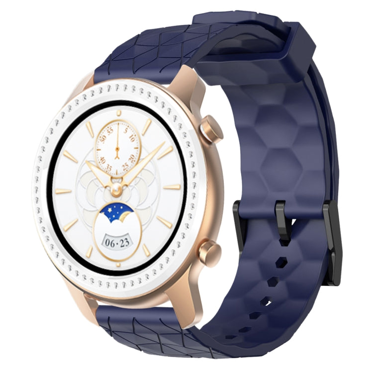 For Amazfit GTR 42mm 20mm Football Pattern Solid Color Silicone Watch Band