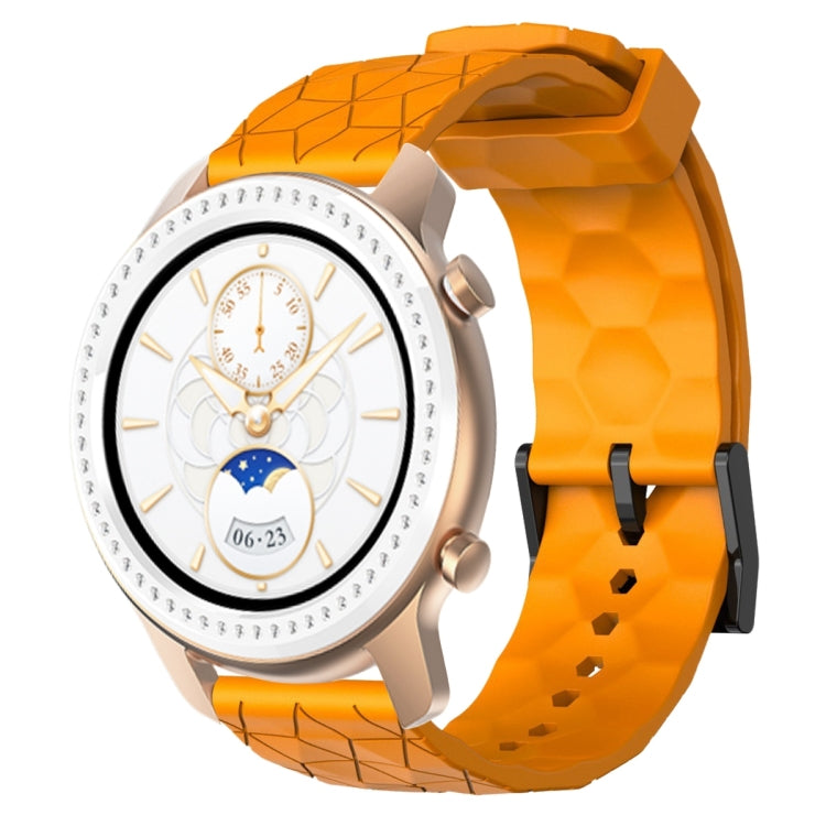 For Amazfit GTR 42mm 20mm Football Pattern Solid Color Silicone Watch Band