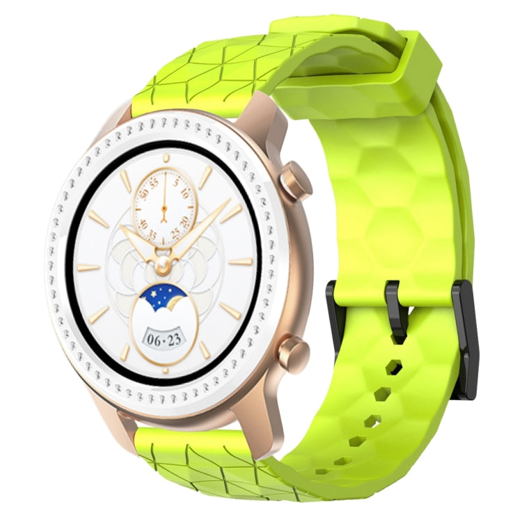 For Amazfit GTR 42mm 20mm Football Pattern Solid Color Silicone Watch Band