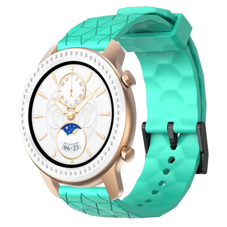 For Amazfit GTR 42mm 20mm Football Pattern Solid Color Silicone Watch Band