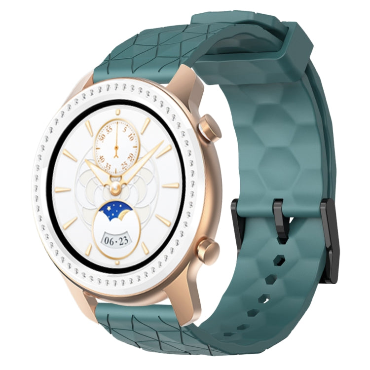For Amazfit GTR 42mm 20mm Football Pattern Solid Color Silicone Watch Band