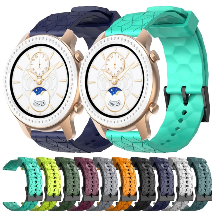 For Amazfit GTR 42mm 20mm Football Pattern Solid Color Silicone Watch Band