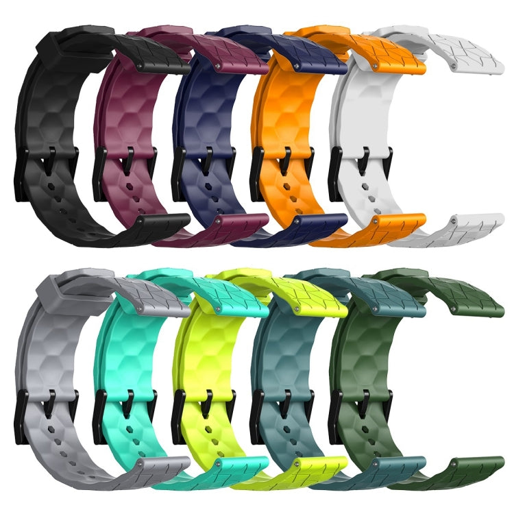 For Amazfit Pop Pro 20mm Football Pattern Solid Color Silicone Watch Band