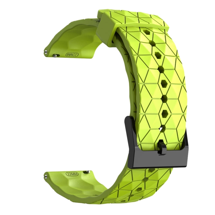 For Amazfit Pop 20mm Football Pattern Solid Color Silicone Watch Band