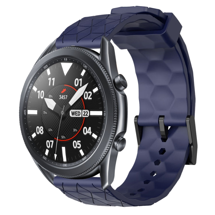 For Samsung Galaxy Watch3 45mm 22mm Football Pattern Solid Color Silicone Watch Band