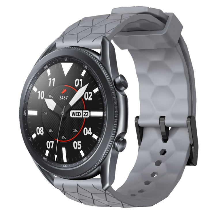For Samsung Galaxy Watch3 45mm 22mm Football Pattern Solid Color Silicone Watch Band