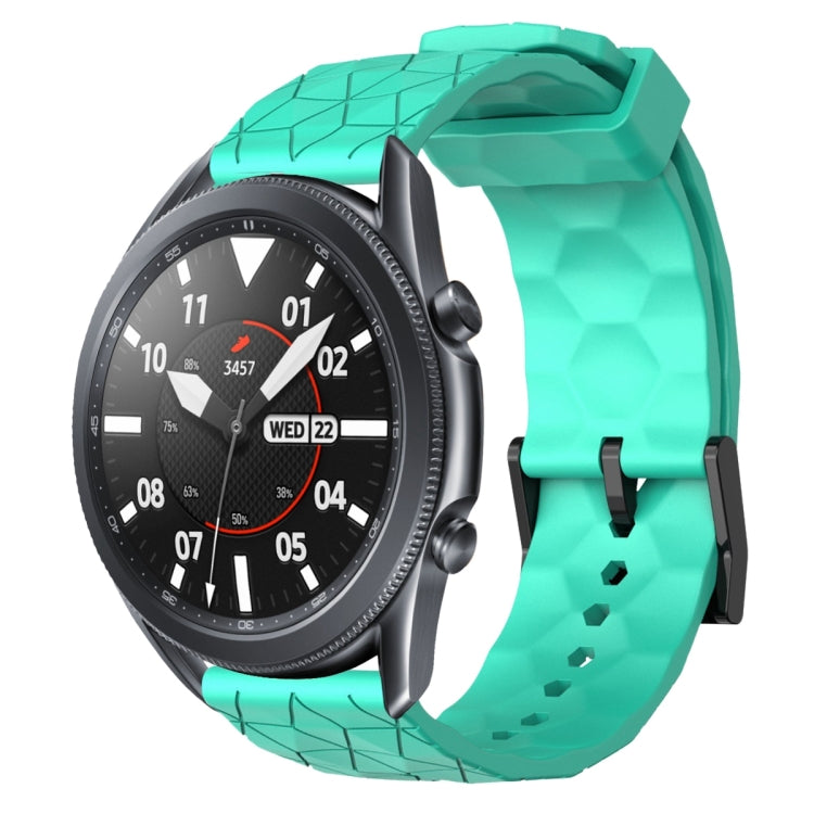 For Samsung Galaxy Watch3 45mm 22mm Football Pattern Solid Color Silicone Watch Band